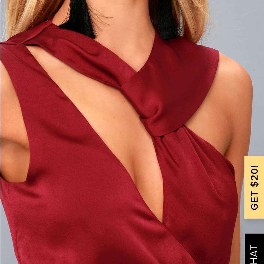 Keepsake the label transcend wine red midi dress - Picture 4 of 6
